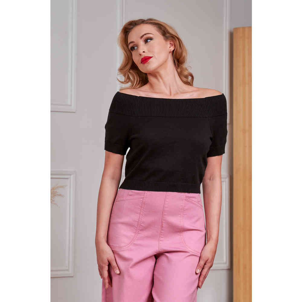 Banned - Lavinia Knitted Top - Noir
